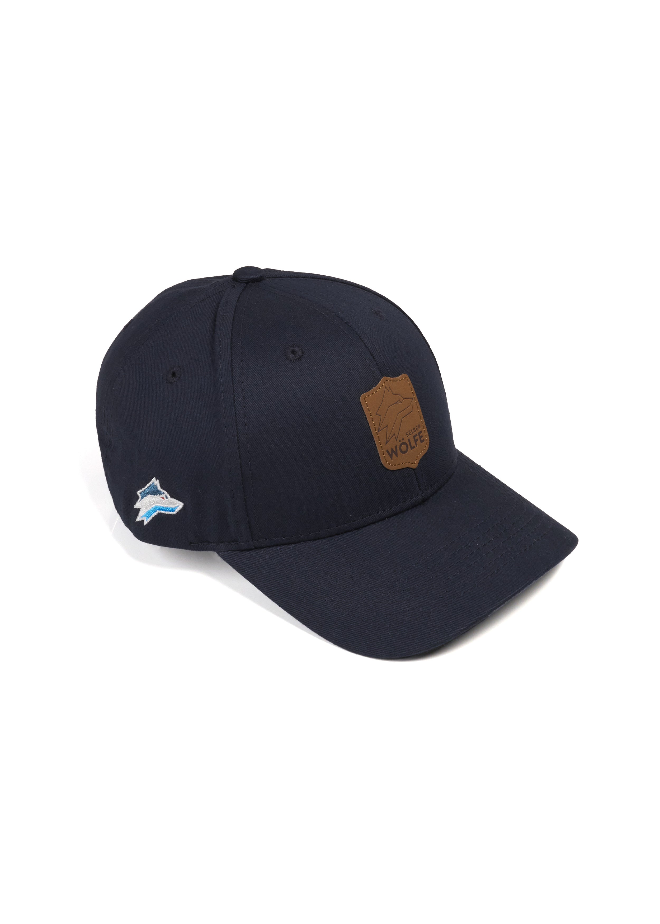Curved Leder-Logo Cap