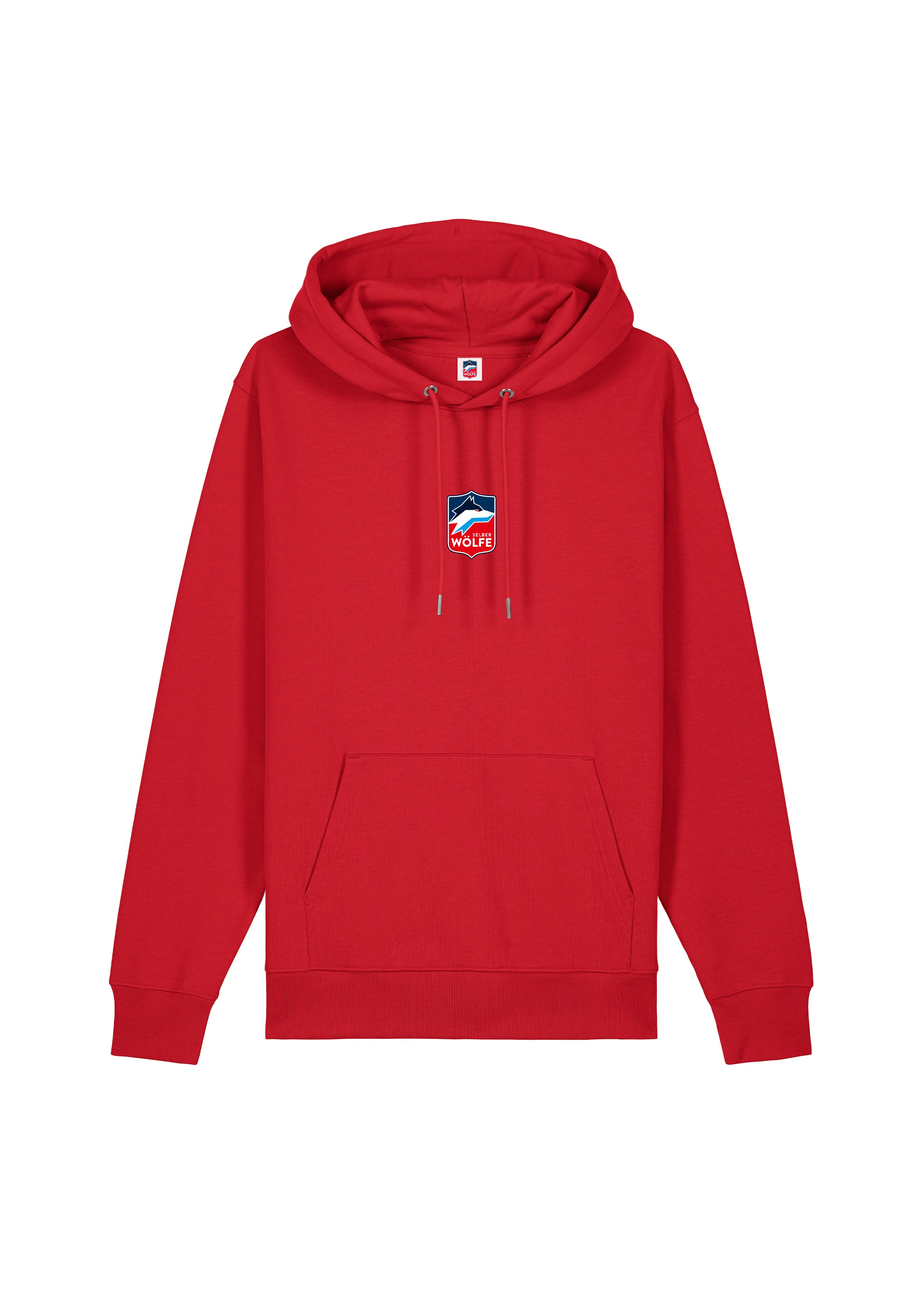 Hoodie Selber Wölfe Logo klein rot